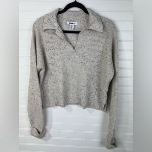 William Rast cropped cream marl sweater. Size XL